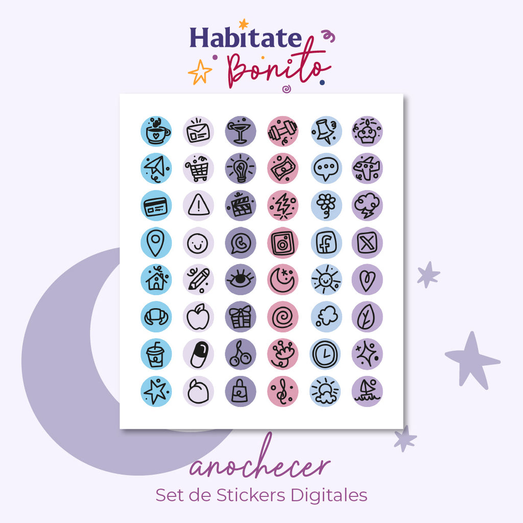 Stickers Digitales Habítate Bonito