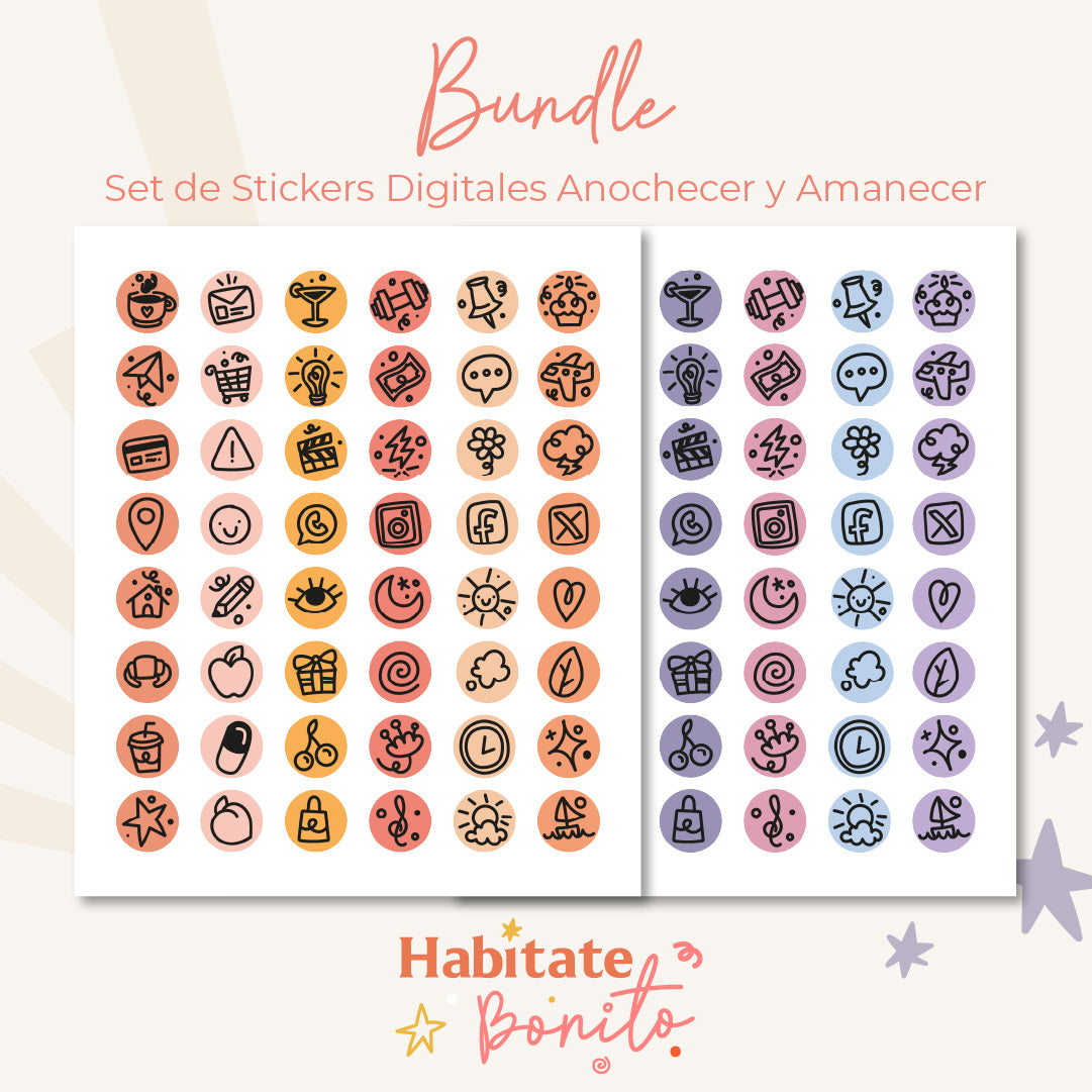 Bundle Stickers Habítate Bonito