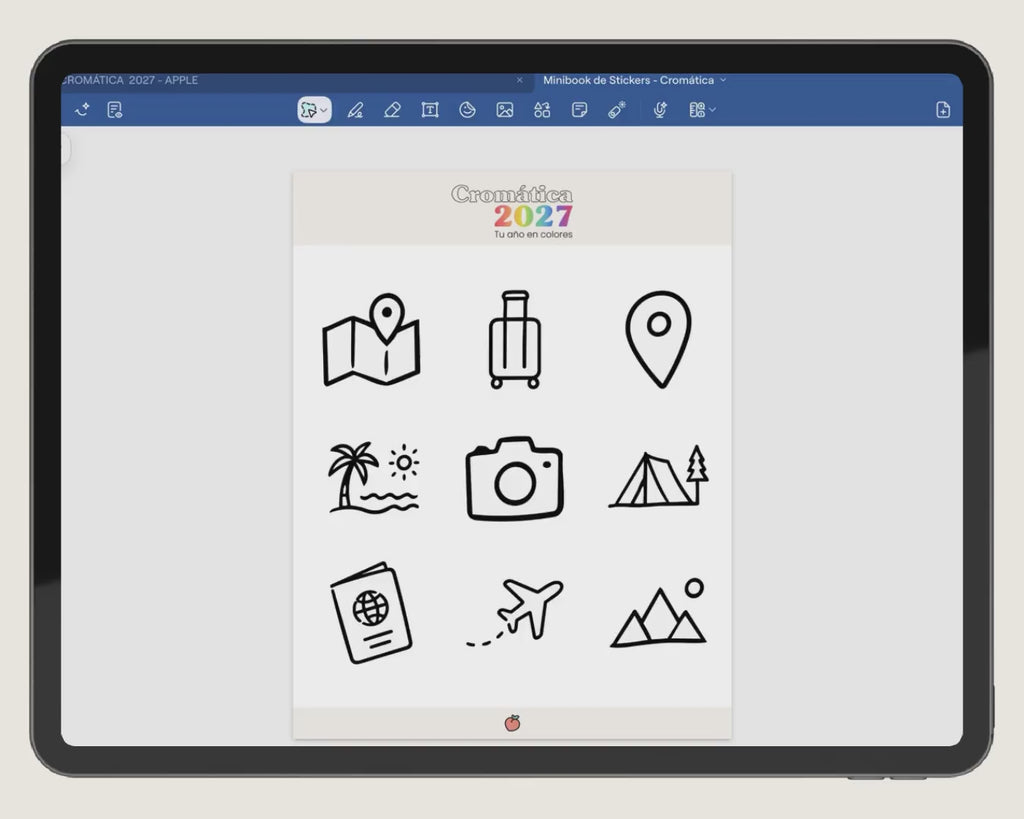 Minibook Stickers para Goodnotes