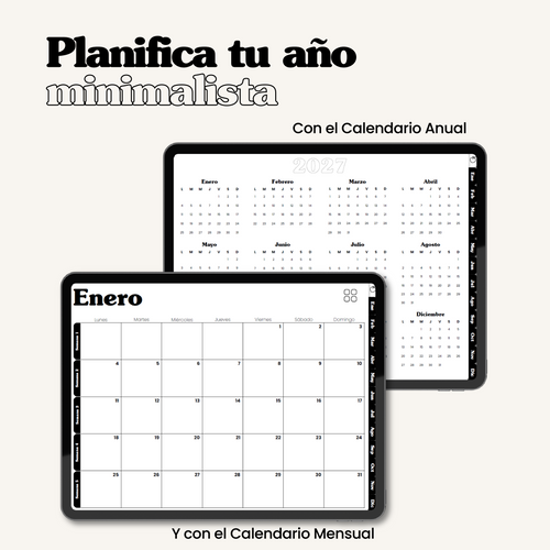 Agenda Digital Monocromática 2027 🖤