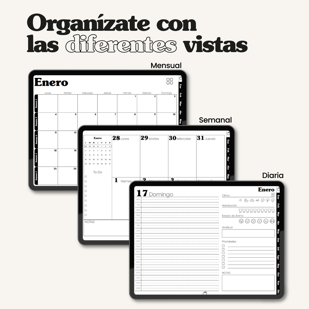 Agenda Digital Monocromática 2027 🖤