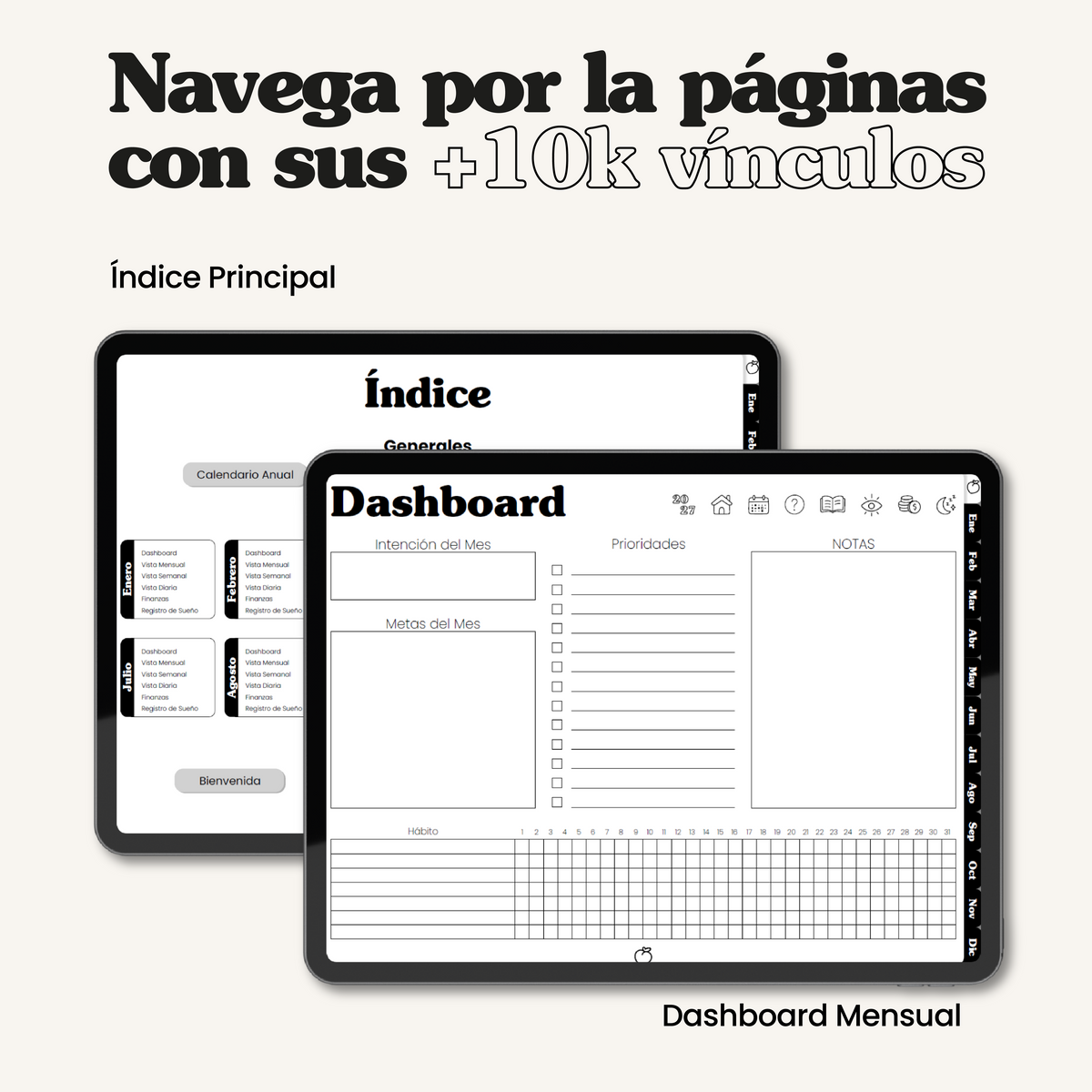 Agenda Digital Monocromática 2027 🖤