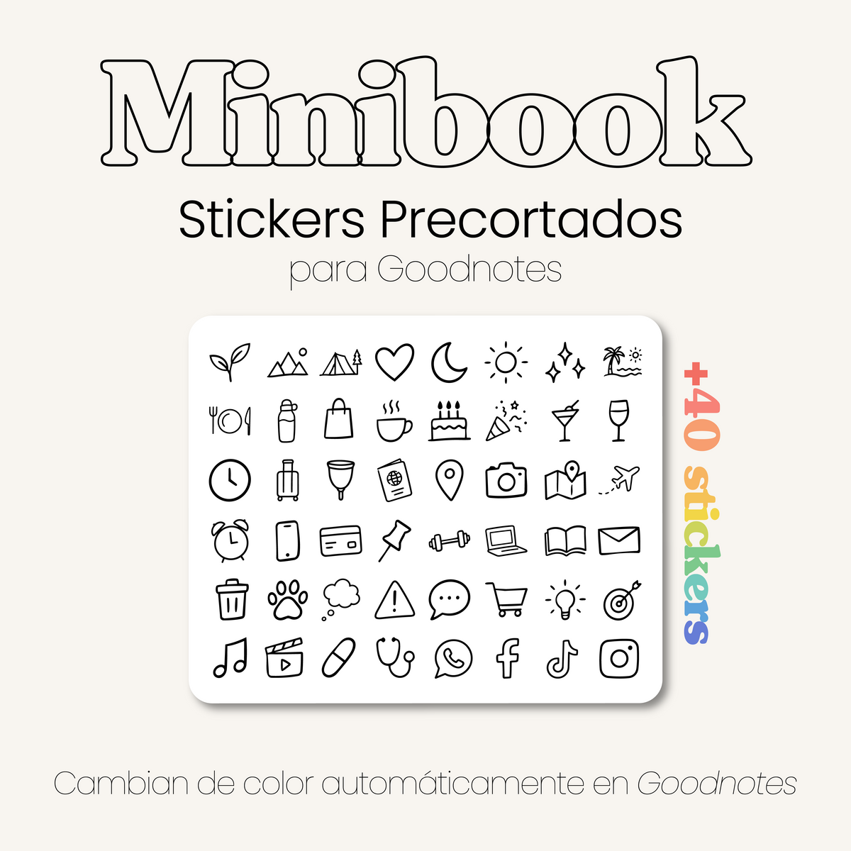 Minibook Stickers para Goodnotes